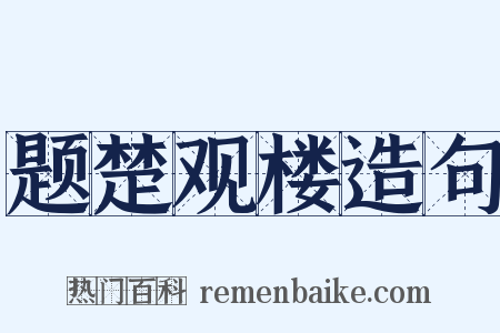 题楚观楼造句是什么意思的图片